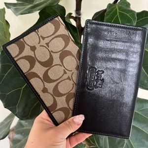 Coach passport holder cover bundle of 2